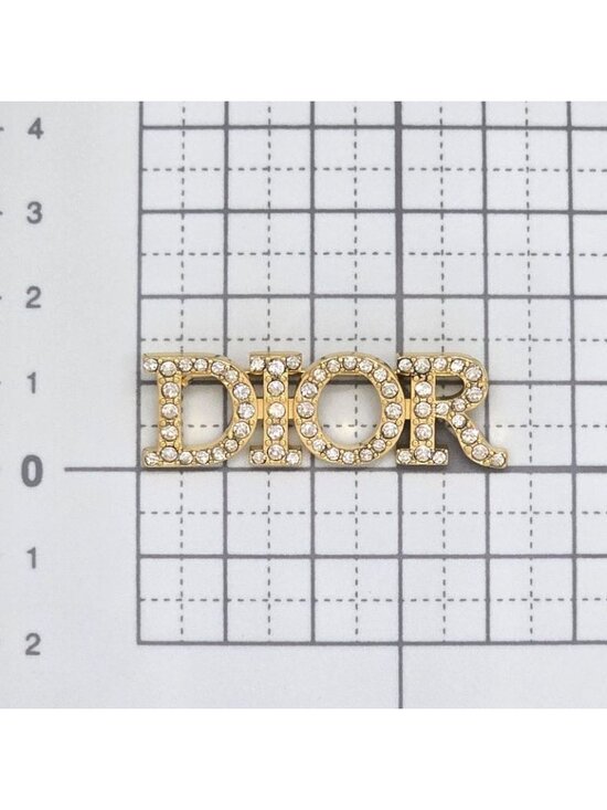 Dior Dioevolution Logo Brooch Crystal Gold - Picture 7 of 8